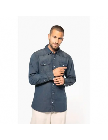 Camicia uomo Denim manica lunga