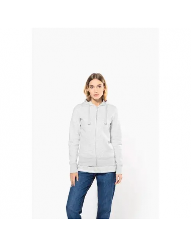 Felpa donna con cappuccio full zip