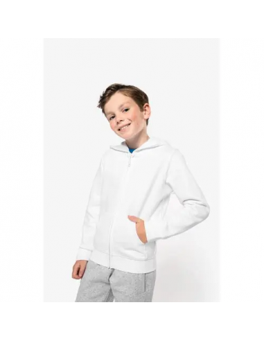 Felpa bambino full zip con cappuccio