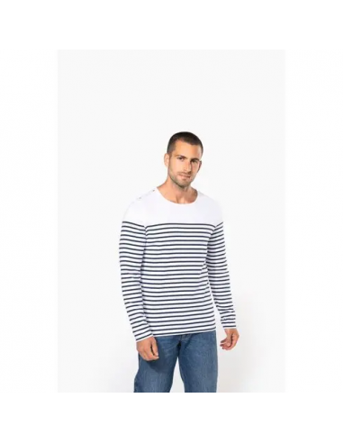 Maglia uomo alla marinara Breton manica lunga