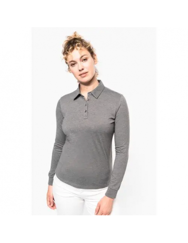 Polo jersey donna manica lunga