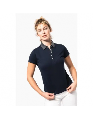 Polo jersey donna bicolore