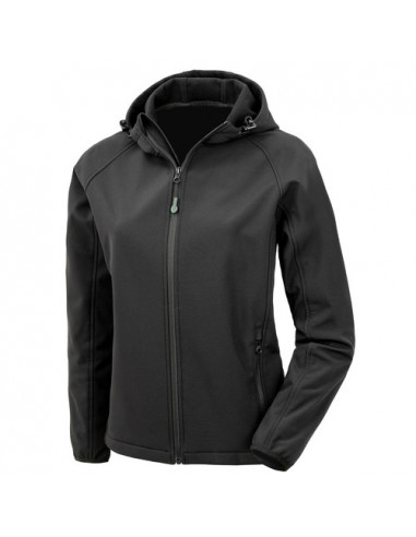 Recycled printable 3-layer hooded softshell