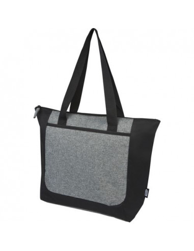 Tote bag bicolore con zip in materiale riciclato certificato GRS Reclaim 15L