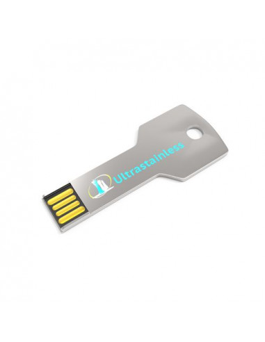 USB Stick Stainless Steel Key, 128 GB Premium