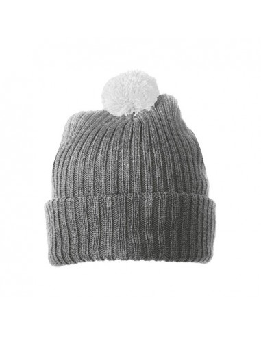 Knitted Cap with Pompon