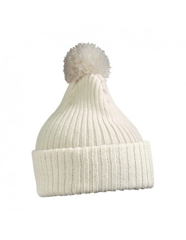 Knitted Cap with Pompon