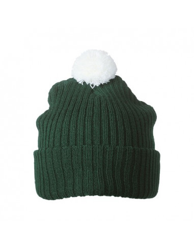 Knitted Cap with Pompon