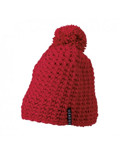 Unicoloured Crocheted Cap with Pompon