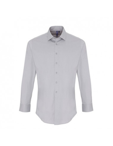 Men's Stretch Fit Cotton Poplin Long Sleeve Shirt