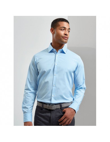 Men's Stretch Fit Cotton Poplin Long Sleeve Shirt