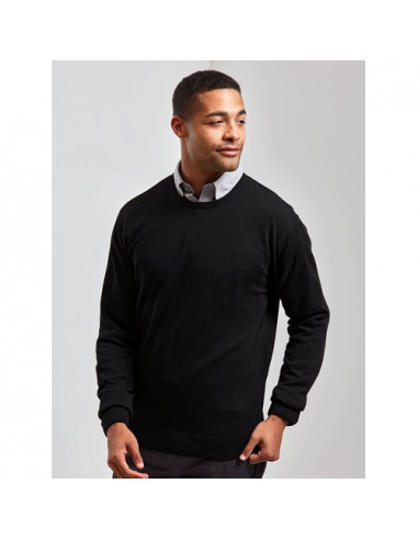 Men's Crew Neck Cotton Rich Knitted Sweater