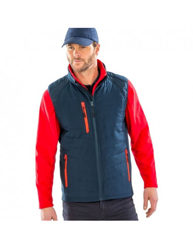 Black Compass Padded Softshell Gilet