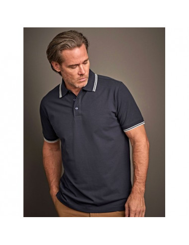 Luxury Stripe Stretch Polo