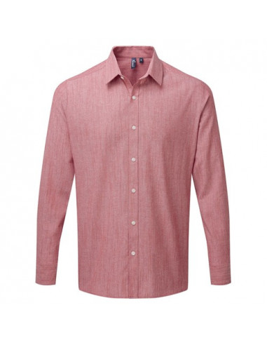 Men's Cotton Slub Chambray Long Sleeve Shirt