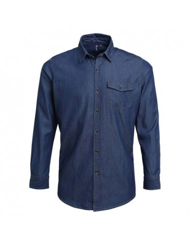 Men'’s Jeans Stitch Denim Shirt