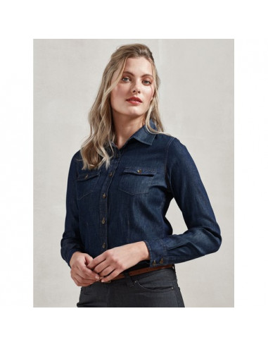 Ladies'’ Jeans Stitch Denim Shirt