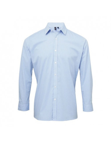 Men's Long Sleeve Microcheck Gingham Shirt