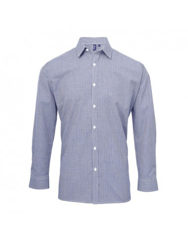 Men's Long Sleeve Microcheck Gingham Shirt