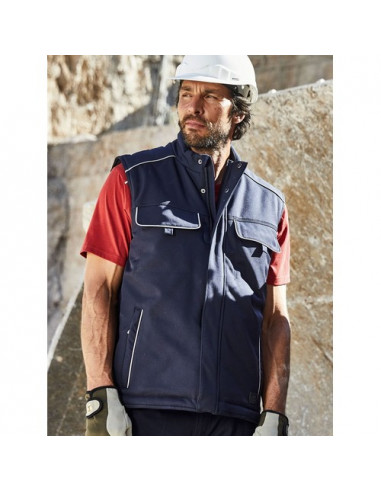 Workwear Softshell Padded Vest - Solid