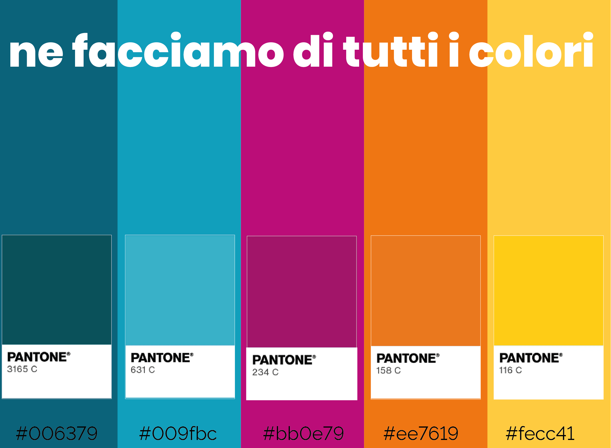 Ne facciamo di tutti i colori - palette Pantone